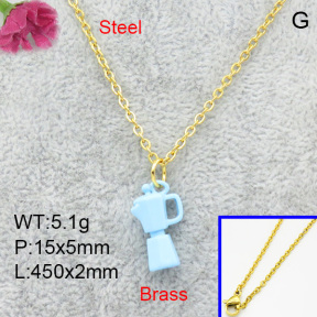 Brass Necklaces F3N200106avja-L017