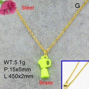 Brass Necklaces F3N200107avja-L017