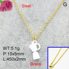Brass Necklaces F3N200108avja-L017