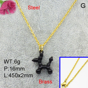 Brass Necklaces F3N200110avja-L017