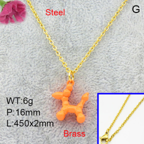 Brass Necklaces F3N200112avja-L017