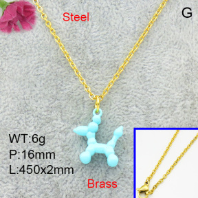 Brass Necklaces F3N200114avja-L017