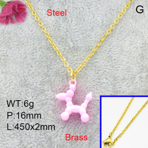 Brass Necklaces F3N200115avja-L017