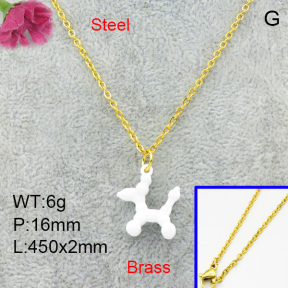 Brass Necklaces F3N200117avja-L017