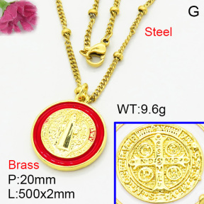 Brass Necklaces F3N300366aajl-L017
