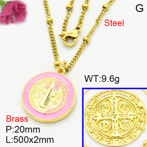 Brass Necklaces F3N300368aajl-L017