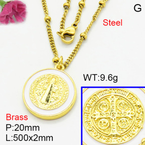 Brass Necklaces F3N300369aajl-L017