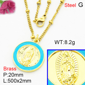 Brass Necklaces F3N300372aajl-L017