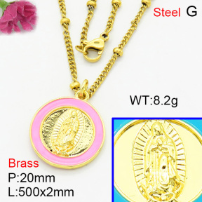 Brass Necklaces F3N300373aajl-L017