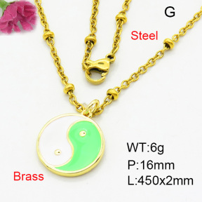 Brass Necklaces F3N300377vail-L017