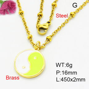 Brass Necklaces F3N300379vail-L017