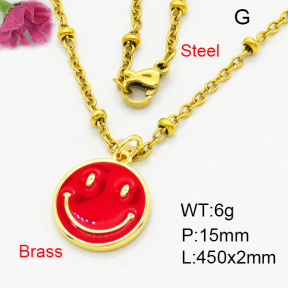 Brass Necklaces F3N300380vail-L017