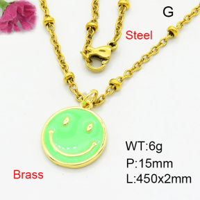 Brass Necklaces F3N300384vail-L017
