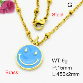 Brass Necklaces F3N300385vail-L017