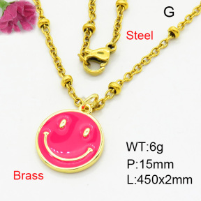 Brass Necklaces F3N300386vail-L017