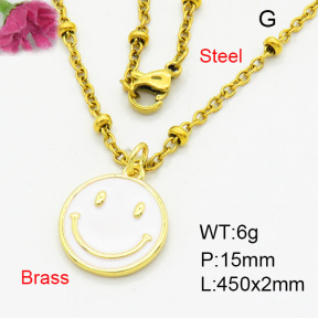 Brass Necklaces F3N300389vail-L017