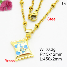 Brass Necklaces F3N300392vail-L017