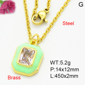 Brass Necklaces F3N403826aajl-L017