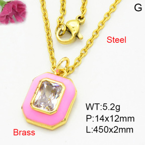Brass Necklaces F3N403828aajl-L017