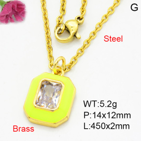 Brass Necklaces F3N403829aajl-L017