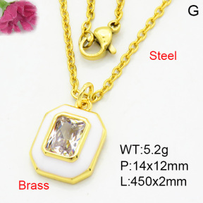 Brass Necklaces F3N403830aajl-L017