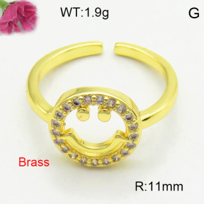 Brass Micro Pave Ring F3R400627baka-L017