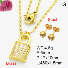 Brass Micro Pave Set F3S008124avja-L017