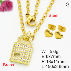 Brass Micro Pave Set F3S008150avja-L017