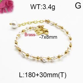 Brass Beads Bracelet F5B300014bhia-J123