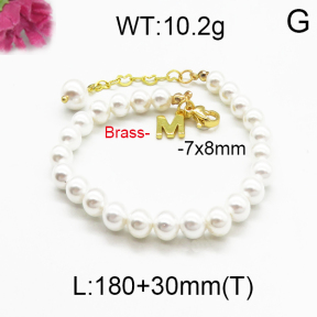 Brass Beads Bracelet F5B300015bhva-J123