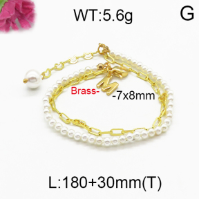 Brass Beads Bracelet F5B300017ahjb-J123