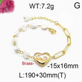 Brass Beads Bracelet F5B300023vila-J123