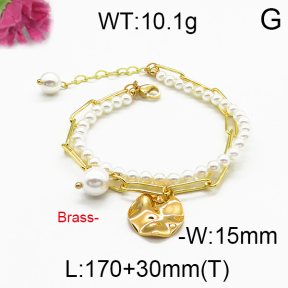 Brass Beads Bracelet F5B300030vhmv-J123