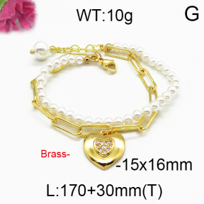 Brass Beads Bracelet F5B300031vhmv-J123