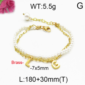 Brass Beads Bracelet F5B300034vhkb-J123