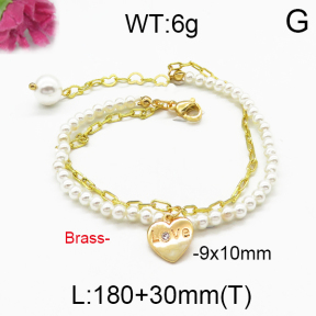 Brass Beads Bracelet F5B300035vhkb-J123