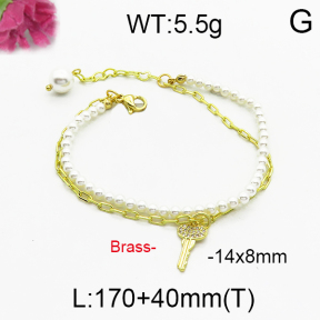 Brass Beads Bracelet F5B300036vhkb-J123