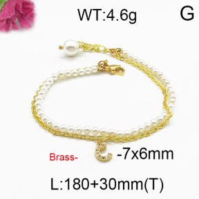 Brass Beads Bracelet F5B300038vhkb-J123
