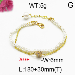 Brass Beads Bracelet F5B300039vhkb-J123