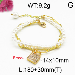 Brass Beads Bracelet F5B300041vhmv-J123