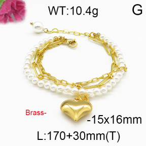 Brass Beads Bracelet F5B300042vhmv-J123