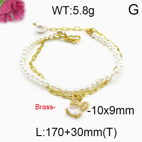 Brass Beads Bracelet F5B300045vhkb-J123
