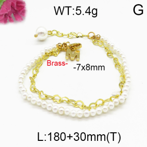 Brass Beads Bracelet F5B300046vhkb-J123