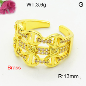 Fashion Brass Ring  F3R400672vbmb-L002