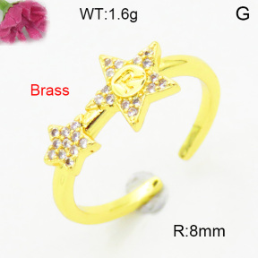 Fashion Brass Ring  F3R400678baka-L002