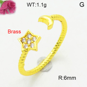 Fashion Brass Ring  F3R400688baka-L002