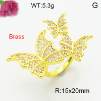 Fashion Brass Ring  F3R400692vbnb-L002