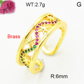 Fashion Brass Ring  F3R400710vbmb-L002