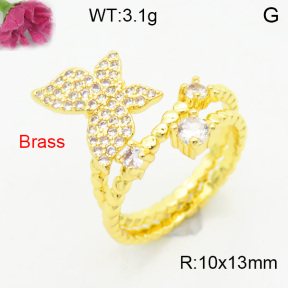 Fashion Brass Ring  F3R400733vbmb-L002
