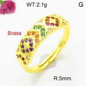Fashion Brass Ring  F3R400735vbmb-L002